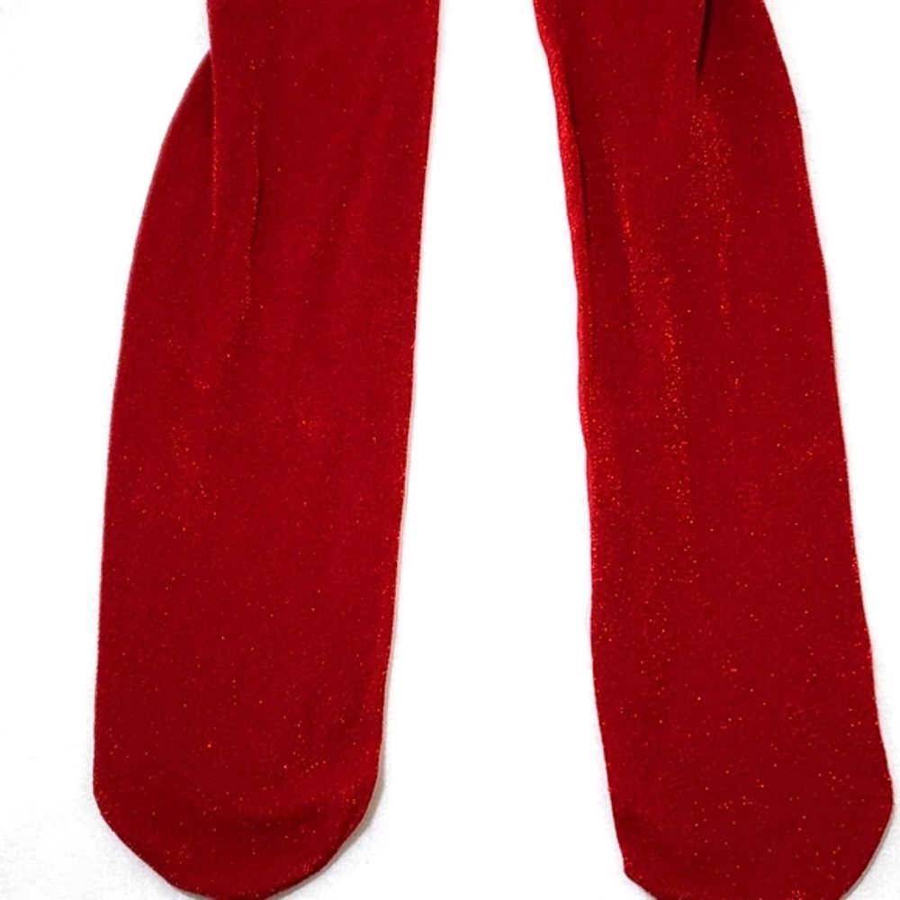 Gymboree Girls Red Sparkle Glitter Tights Size 6-8 NEW without Tags